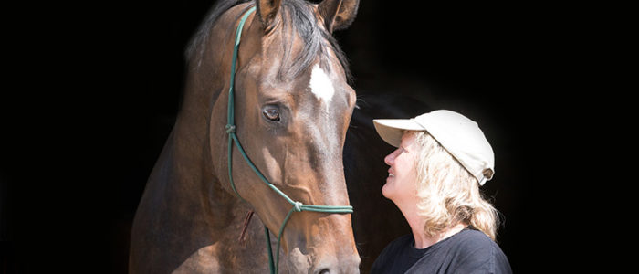 Katja Fechtig mit Pferd